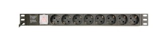 Listwa zasilająca rack (PDU), 8 gniazd typ Schuko, 1U, 10A, wtyk C14 3m Gembird