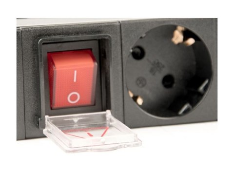 Listwa zasilająca rack (PDU), 8 gniazd typ Schuko, 1U, 10A, wtyk C14 3m Gembird