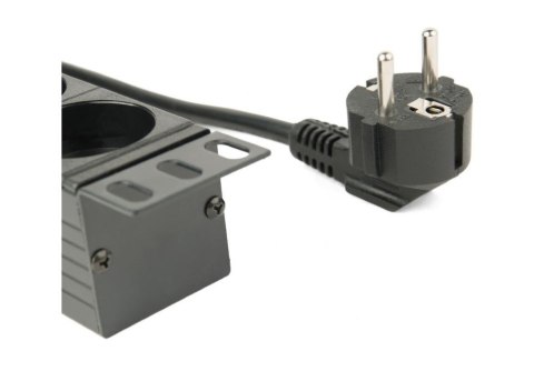 Listwa zasilająca rack (PDU), 8 gniazd typ Schuko, 1U, 16A, wtyk Schuko 3m Gembird