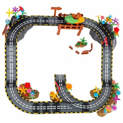 Tor wyścigowy samochodowy magnetyczny 1 pojazd świecący 153 elementy Kik Sp. z o. o. Sp. k.