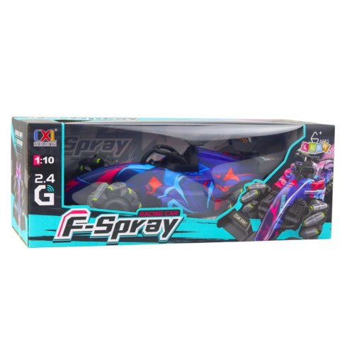 Wyścigówka Zdalnie Sterowana RC 1:10 Światła Dźwięki Para Wodna Niebieska LEAN Toys