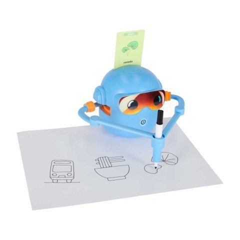 Zabawka interaktywna edukacyjna robot nauka rysowania fiszki mazaki niebieski Kik Sp. z o. o. Sp. k.