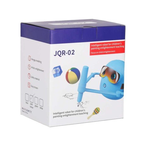 Zabawka interaktywna edukacyjna robot nauka rysowania fiszki mazaki niebieski Kik Sp. z o. o. Sp. k.