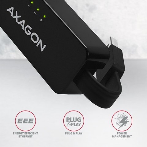ADE-XR Karta sieciowa Fast Ethernet adapter, USB2.0, instalacja automatyczna AXAGON