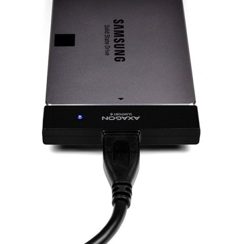 ADSA-1S6 Adapter USB 3.0 - SATA 6G do szybkiego przyłączenia 2.5" SSD/HDD, z pudełkiem AXAGON