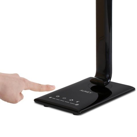 LT-T10 Black lampa biurkowa LED dotykowa | 12W | 3000-6500K | 7 poziomów ściemniania | 5 trybów świecenia AUKEY