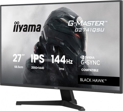 Monitor 27 cali G2741QSU-B1 IPS,QHD,144Hz,1ms,2xUSB Adaptive G-SYNC,HDMI,DP,350cd, IIYAMA