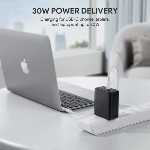 PA-D2 ładowarka sieciowa 2xUSB C PD Power Delivery 3.0 36W 6A Dynamic Detect AUKEY