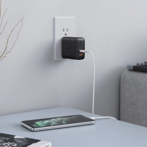 PA-D2 ładowarka sieciowa 2xUSB C PD Power Delivery 3.0 36W 6A Dynamic Detect AUKEY