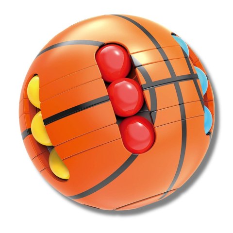 Piłka Łamigłówka Zręcznościowa Logiczna Sensoryczna Dla Dzieci Pomarańczowa LEAN Toys