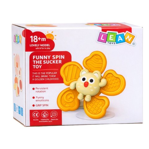 Zestaw Fidget Spinnery Grzechotki Wirujące Przyssawki Kolorowe 3 szt. Marka niezdefiniowana