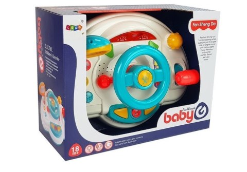 Interaktywna Kierownica Dla Dzieci Klakson Dźwięk Światło LEAN Toys