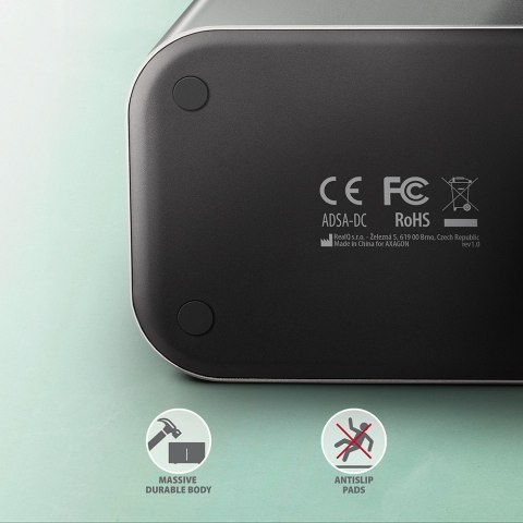 ADSA-DC Stacja dokująca USB 3.2 Gen 1 - 2x SATA 6G 2.5"/3.5" SSD/HDD AXAGON