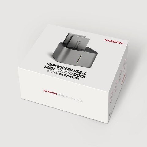 ADSA-DC Stacja dokująca USB 3.2 Gen 1 - 2x SATA 6G 2.5"/3.5" SSD/HDD AXAGON