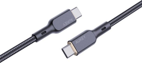 CB-KCC101 kabel USB-C - USB-C 1m 100W PD 5A 20V kevlar + nylonowy oplot AUKEY