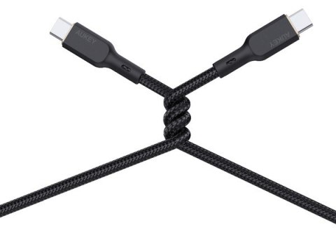 CB-KCC101 kabel USB-C - USB-C 1m 100W PD 5A 20V kevlar + nylonowy oplot AUKEY