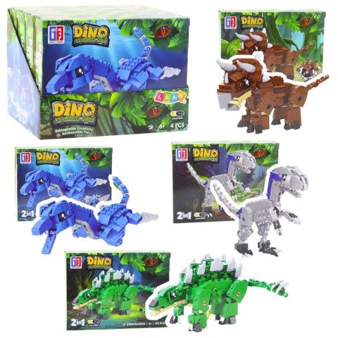 Klocki Konstrukcyjne Zestaw Dinozaur Robot 2w1 148-175 el. Mix LEAN TOYS