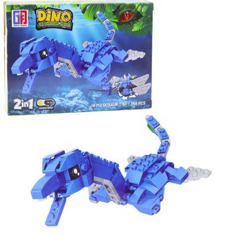 Klocki Konstrukcyjne Zestaw Dinozaur Robot 2w1 148-175 el. Mix LEAN TOYS