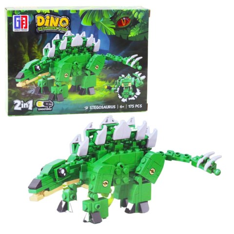 Klocki Konstrukcyjne Zestaw Dinozaur Robot 2w1 148-175 el. Mix LEAN TOYS