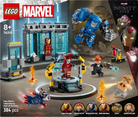 Klocki Super Heroes 76315 Laboratorium Iron Mana: Zbrojownia LEGO