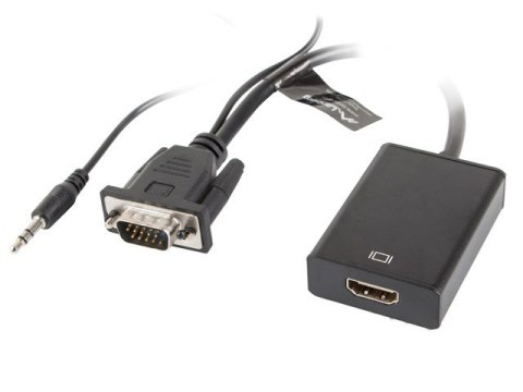 Adapter VGA(M) + Audio -> HDMI(Ż) Lanberg