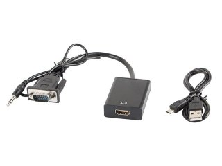 Adapter VGA(M) + Audio -> HDMI(Ż) Lanberg