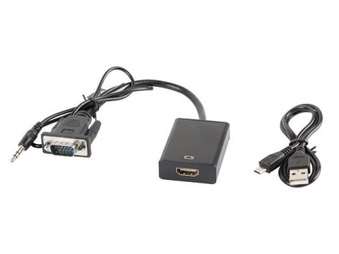 Adapter VGA(M) + Audio -> HDMI(Ż) Lanberg