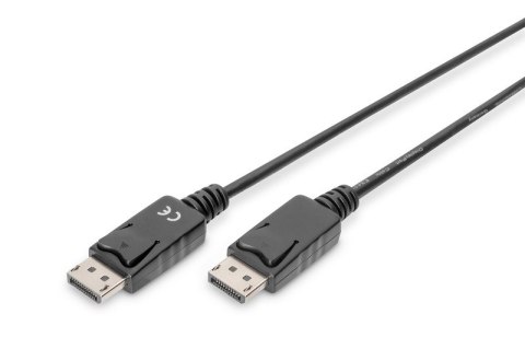 Kabel połączeniowy DisplayPort z zatrzaskami 1080p 60Hz FHD Typ DP/DP M/M czarny 5m Digitus