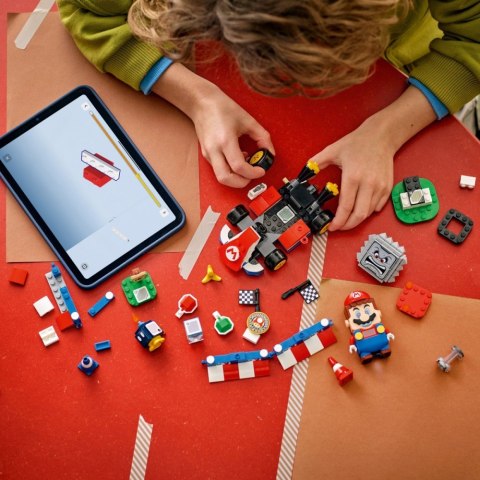 Klocki Super Mario 72043 Mario Kart - Interaktywna figurka LEGO Mario i Standard Kart LEGO
