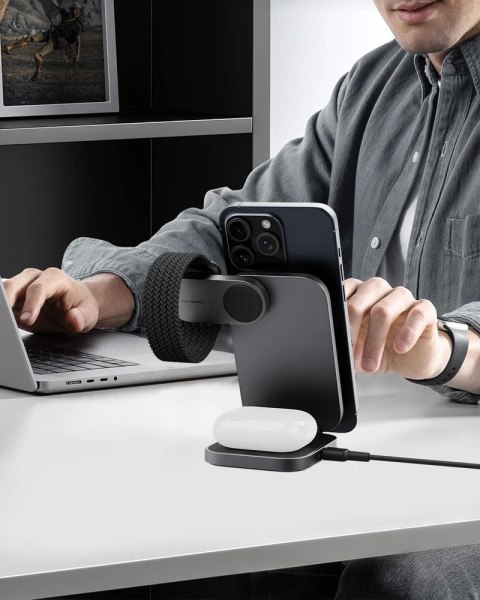 LC-MC312 Slim 3w1 ładowarka bezprzewodowa MagSafe Qi2 15W + ładowarka PD 30W + Etui AUKEY