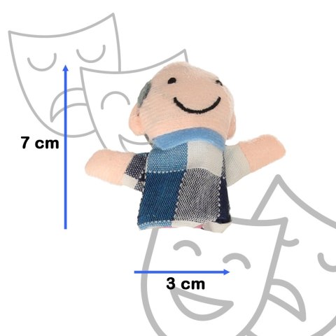 Pacynki palczatki pluszowe kukiełki na palce rodzinka teatrzyk zestaw 6 sztuk Kik Sp. z o. o. Sp. k.