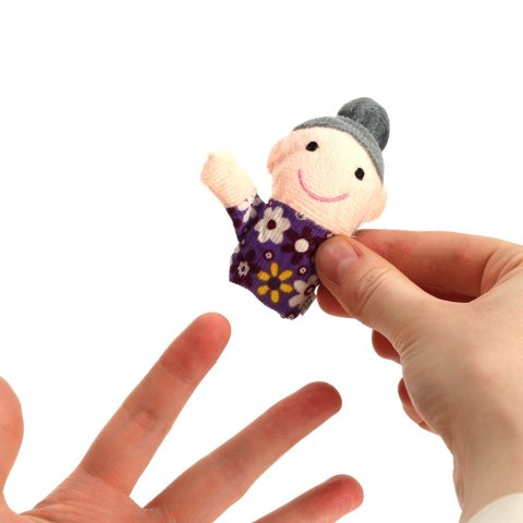 Pacynki palczatki pluszowe kukiełki na palce rodzinka teatrzyk zestaw 6 sztuk Kik Sp. z o. o. Sp. k.