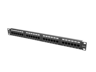 Patch Panel 24 Port 1U Kat.5E czarny Lanberg