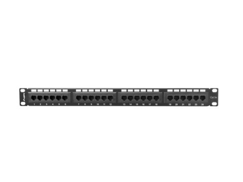 Patch Panel 24 Port 1U Kat.5E czarny Lanberg