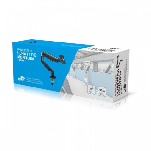 Uchwyt TB-MG3 do monitora na sprężynie gazowej do 26 cali 10kg VESA 100x100 TB