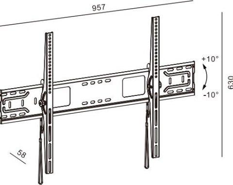 Uchwyt TV TB-951 do telewizora do 120 cali 100kg max VESA 900x600 TB