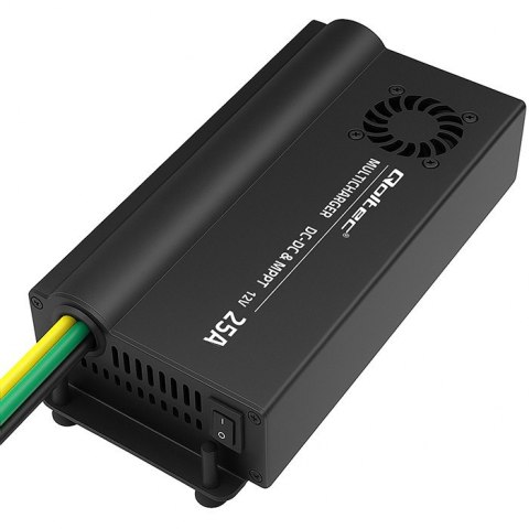 Automatyczna Ładowarka DC-DC 12V z regulatorem MPPT | 25A | LiFePO4 AGM GEL STD Qoltec