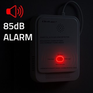 Czujnik wycieku gazu i tlenku węgla | alarm 85dB | LED Qoltec