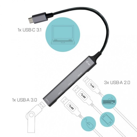 Hub USB-C 1x USB 3.0 + 3x USB 2.0 I-tec