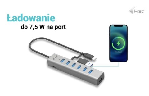 Hub USB-C Charging Metal HUB 7 Port I-tec
