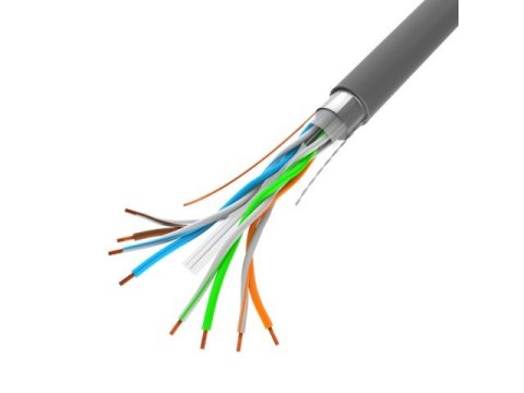 Kabel FTP Kat.6 CU 305 m drut szary Lanberg