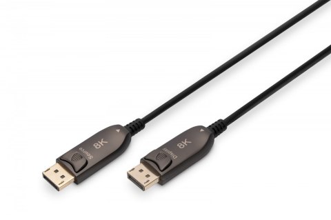 Kabel połączeniowy hybrydowy AOC DisplayPort 1.4 8K/60Hz UHD DP/DP M/M 15m Czarny Digitus