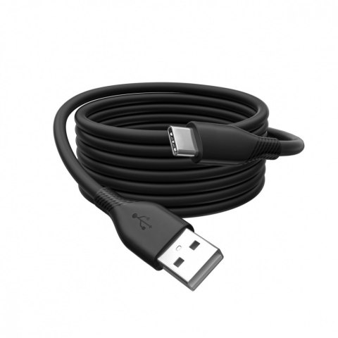 Kabel połączeniowy silikonowy USB-A - USB-C, USB 2.0 60W, 2m Czarny Digitus