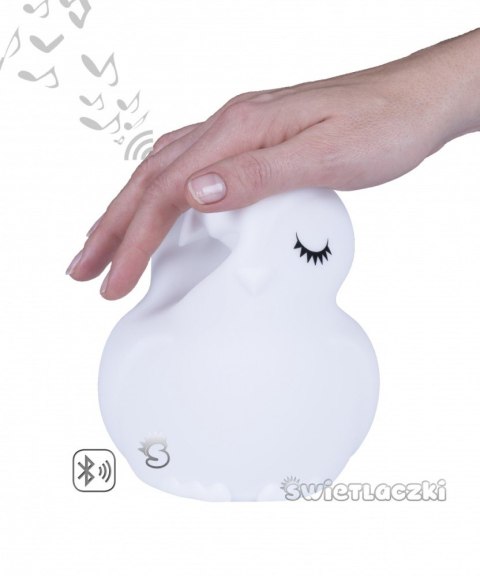 Lampka nocna silikonowa zmieniająca kolory z głośnikiem Bluetooth Świetlaczek Sówka HU HU Mesmed