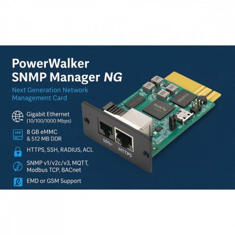 Modul UPS SNMP dla VFI CG, CPG, CPH, C LCD, CRM, CRS, CW, RMG PowerWalker