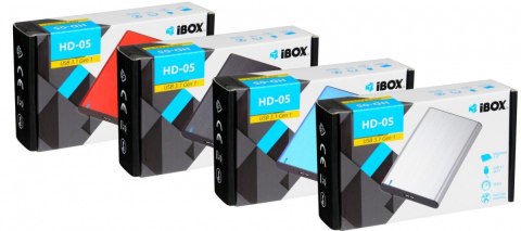 Obudowa IBOX HD-05 2.5 USB 3.1 Czerwona IBOX