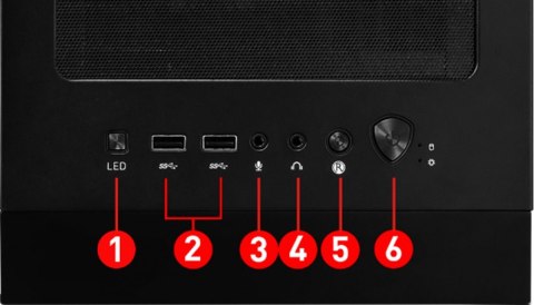 Obudowa MAG FORGE 120A AIR FLOW TEMPERED GLASS MSI