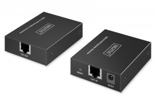 Przedłużacz (extender) po skrętce kat.6 USB 2.0 do 150m, 4x USB-A do 480 Mbps, 1x RJ45 (Gigabit Ethernet) - zestaw (odbiornik/na Digitus