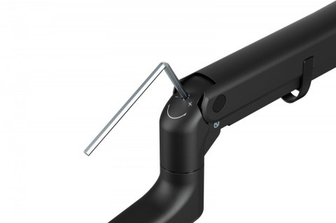 Ramię biurkowe pojedyncze z zaciskiem i sprężyną gazową 1x LCD max. 57" 27kg, VESA: 75x75, 100x100, czarne Digitus