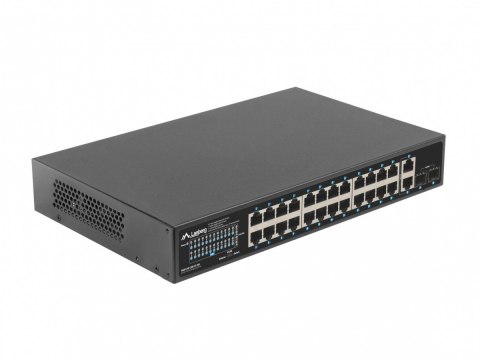 Switch 24x1GB POE+ 2xGB 2xSFP rack 19'' gigabit ethernet 360W Lanberg
